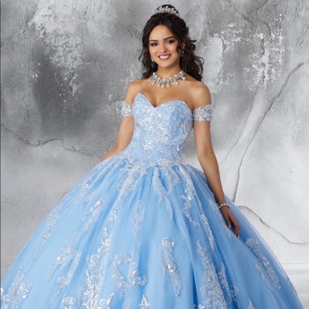 Ball gown dress / Sweet 16 Dress / Quince Dress / Blue Weddimg Dress